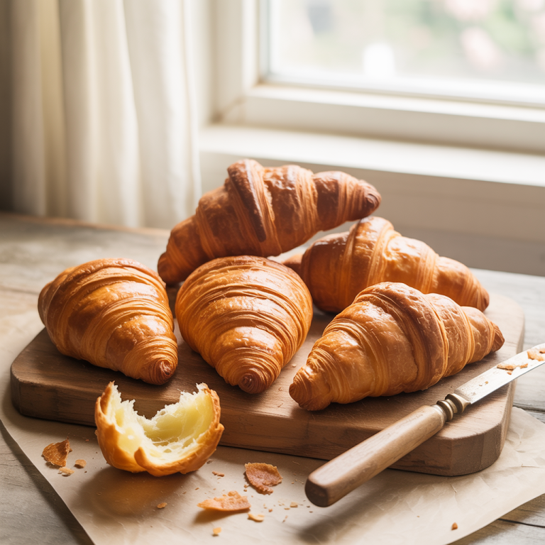 Golden flaky croissant breakfast sandwich at Sheetz